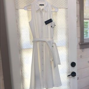 Tommy Hilfiger Cream Sleeveless Midi Dress